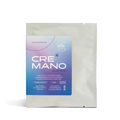 Déi staark Mëschung aus Arabica- a Robusta-Bounen: Drip Coffee Bag Cremano (MyTastebox)